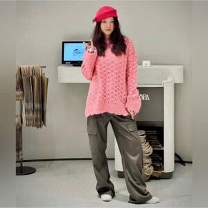 Zara Wool Blend Oversized Chunky Sweater